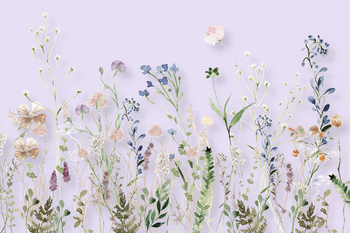 Watercolor Meadow Wall Mural - 3133176