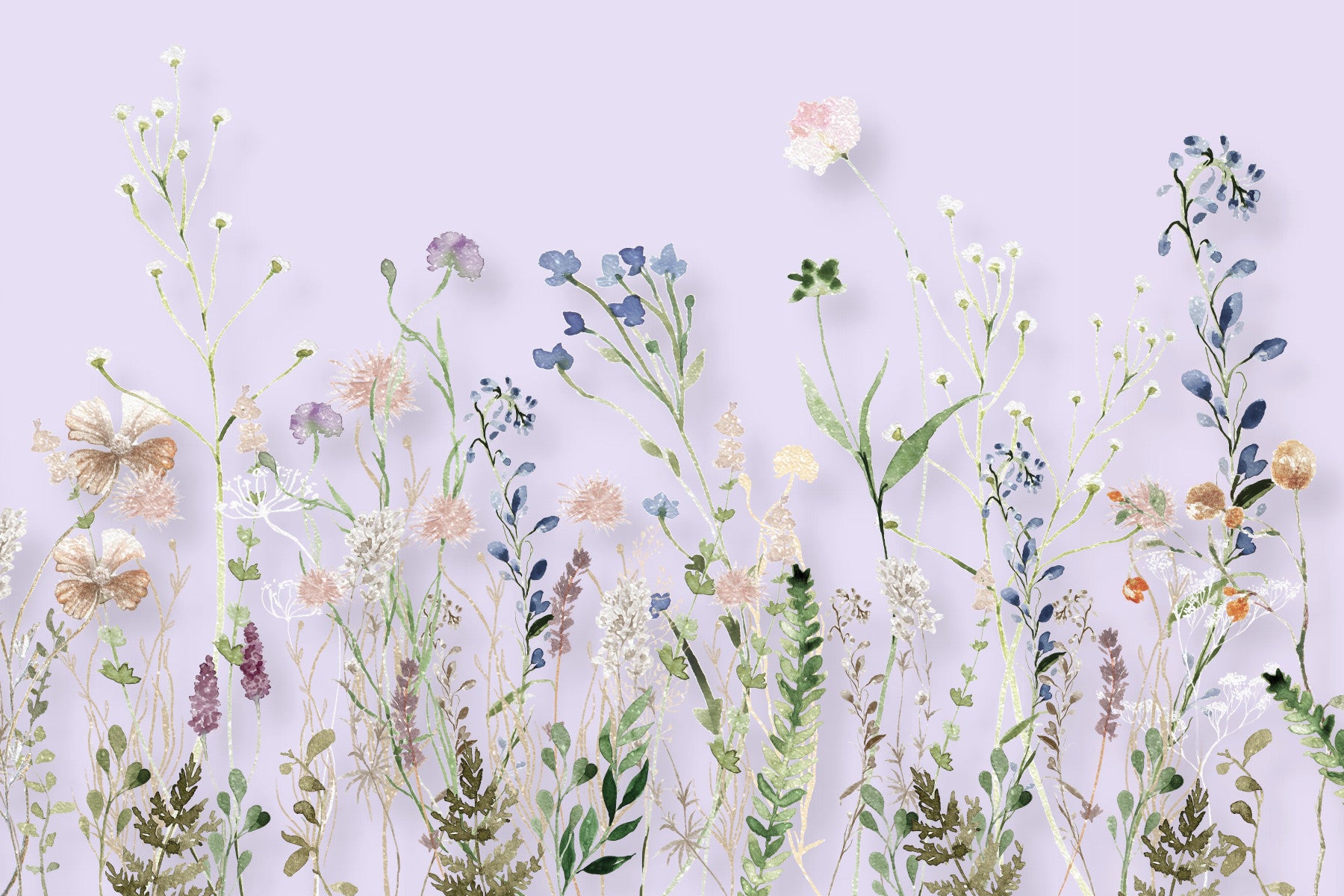 Watercolor Meadow Wall Mural - 3133176 in your room — zoomed
