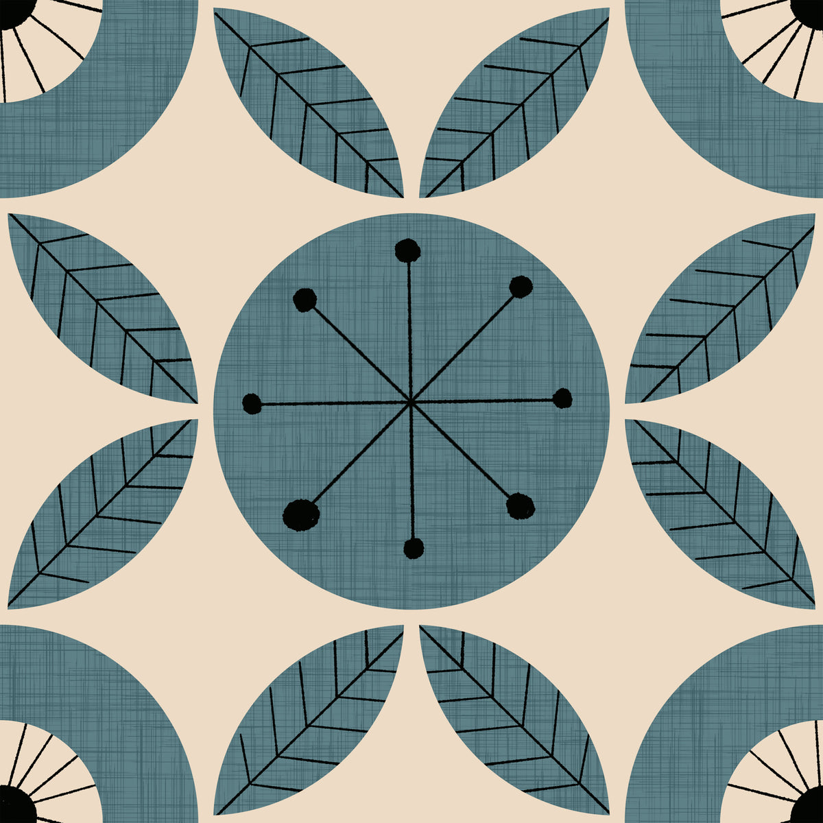 Retro Teal Harmony Wallpaper⁠ - 2995326 in your room