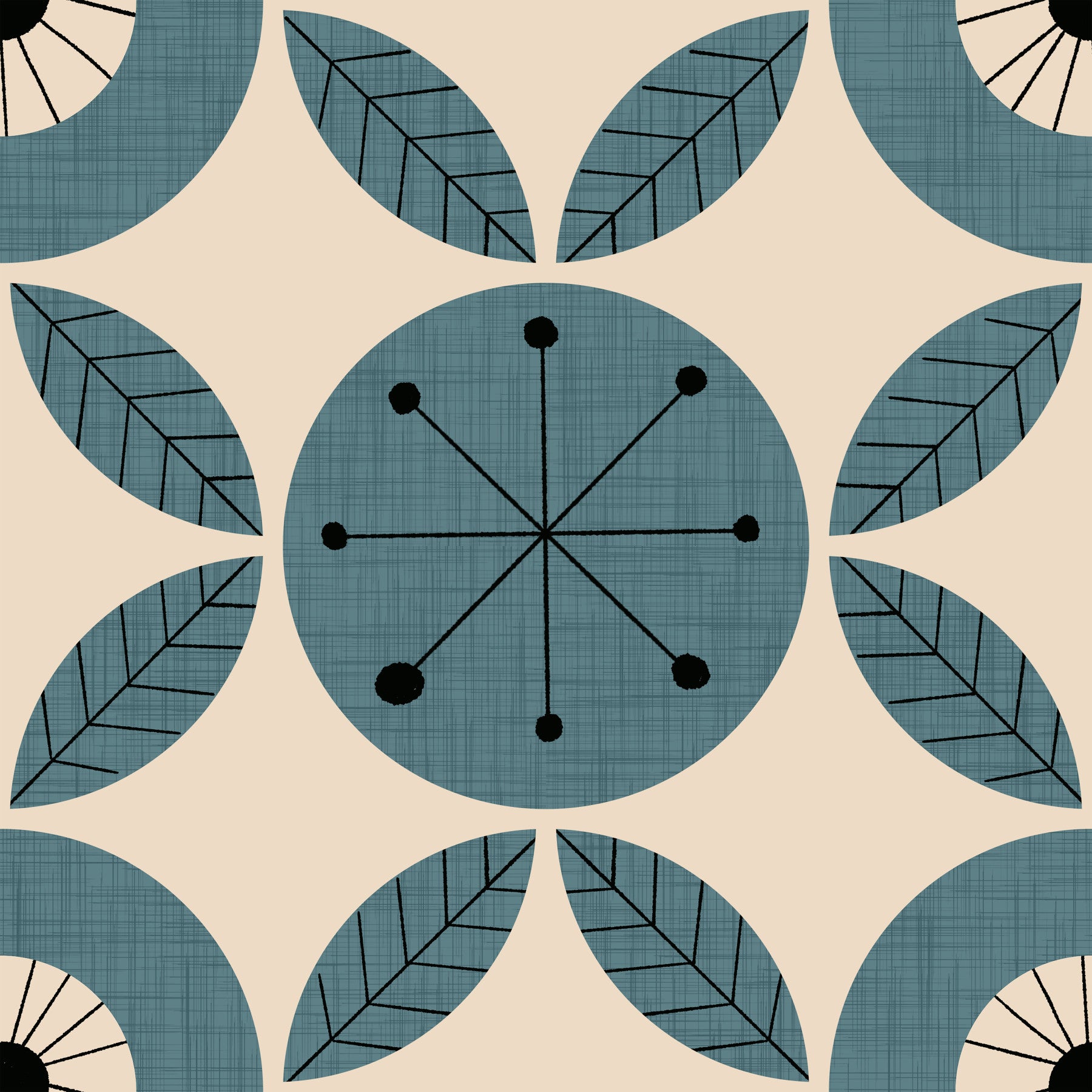 Retro Teal Harmony Wallpaper⁠ - 2995326 in your room — zoomed