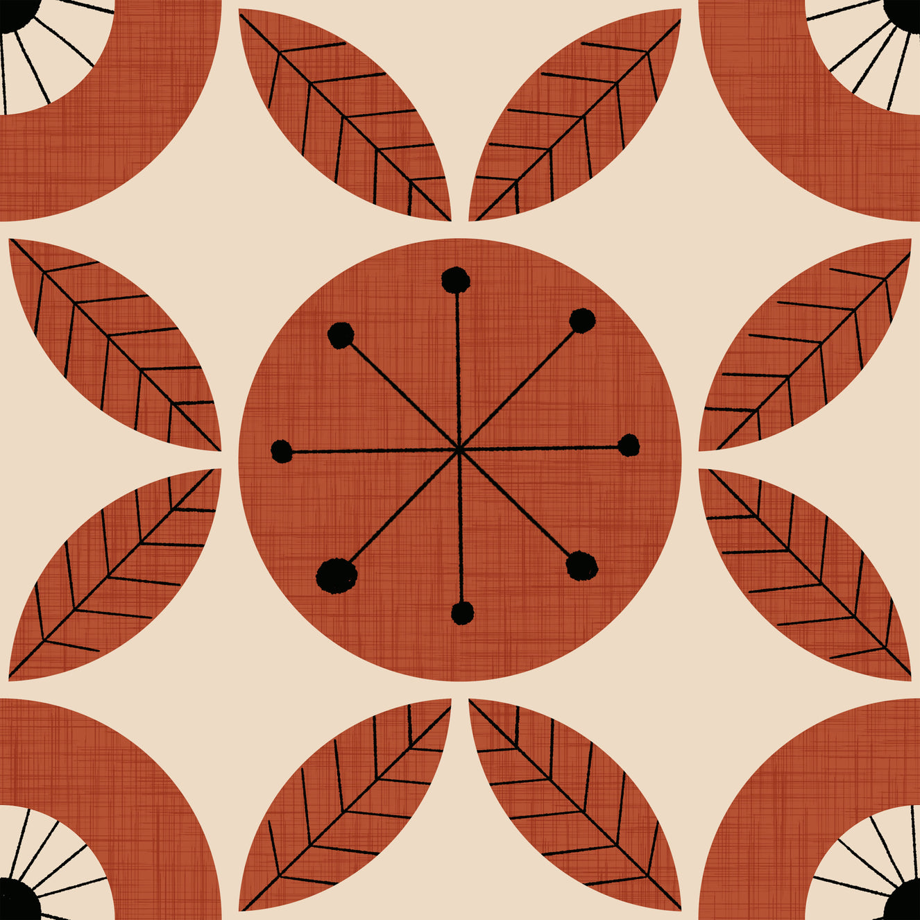 Retro Bloom Pattern Wallpaper⁠ -2995325