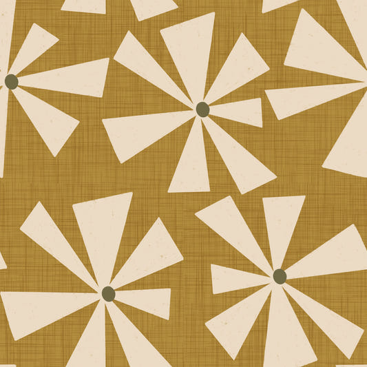 Retro Sunburst Bloom Wallpaper⁠ -2995371