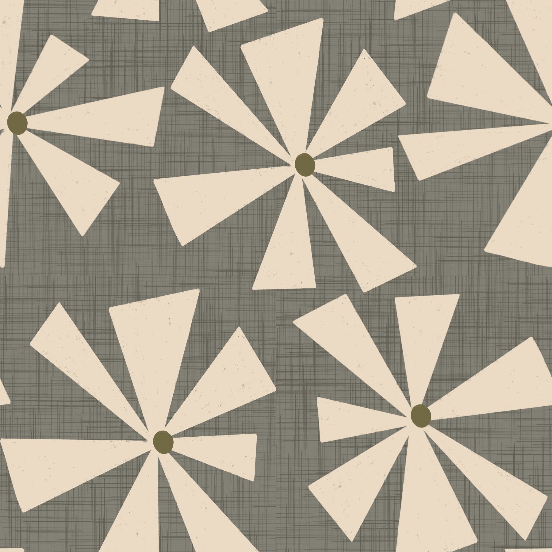 Mid-Century Bloom Wallpaper⁠ -2995382 in your room — zoomed