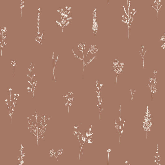 Rustic Bloom Sketch Wallpaper⁠ -3005924