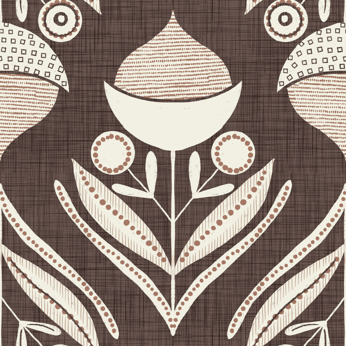 Earth Tone Floral Wallpaper⁠ -3017121 in your room