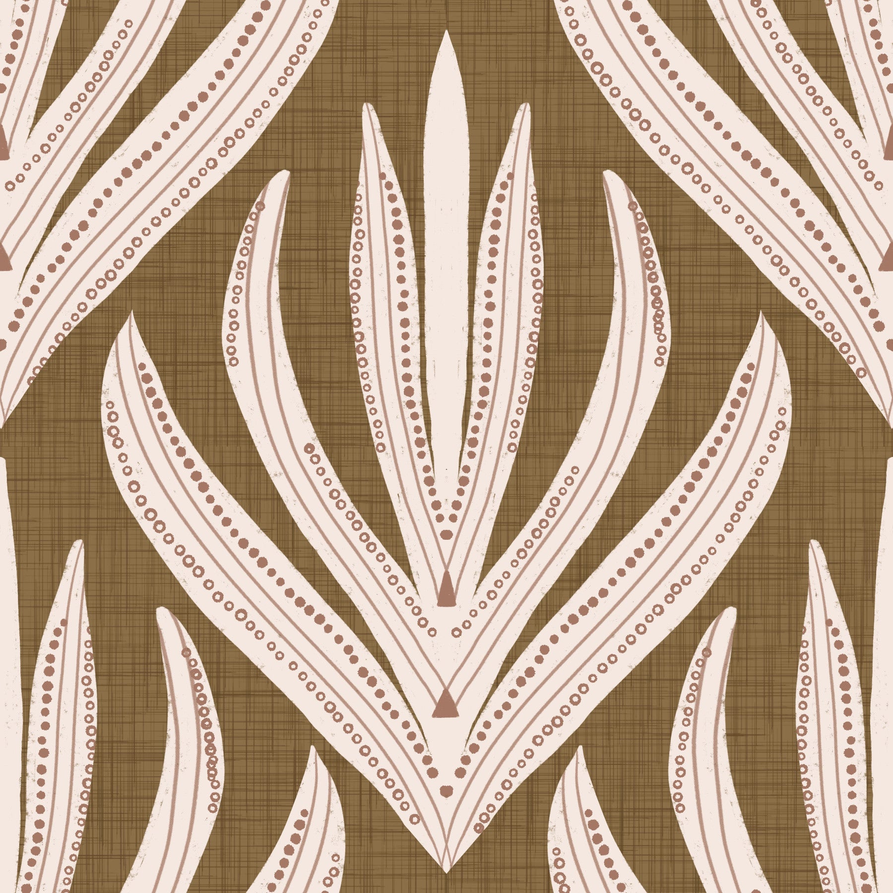 Boho Leaf Symmetry Wallpaper⁠ -3017151