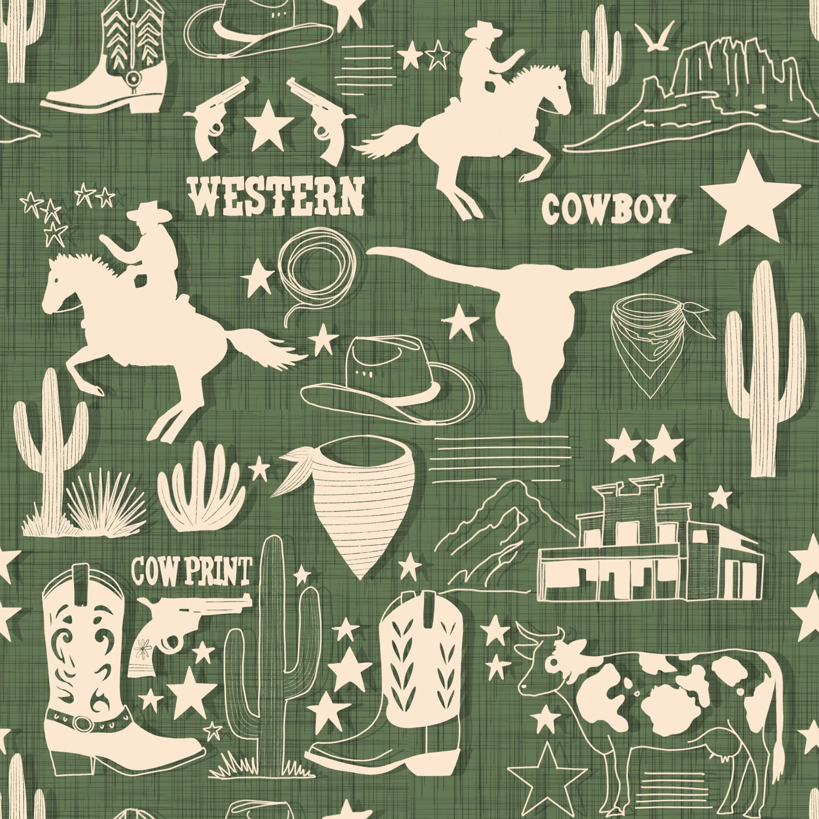 Wild West Sketch Wallpaper⁠ -3017184