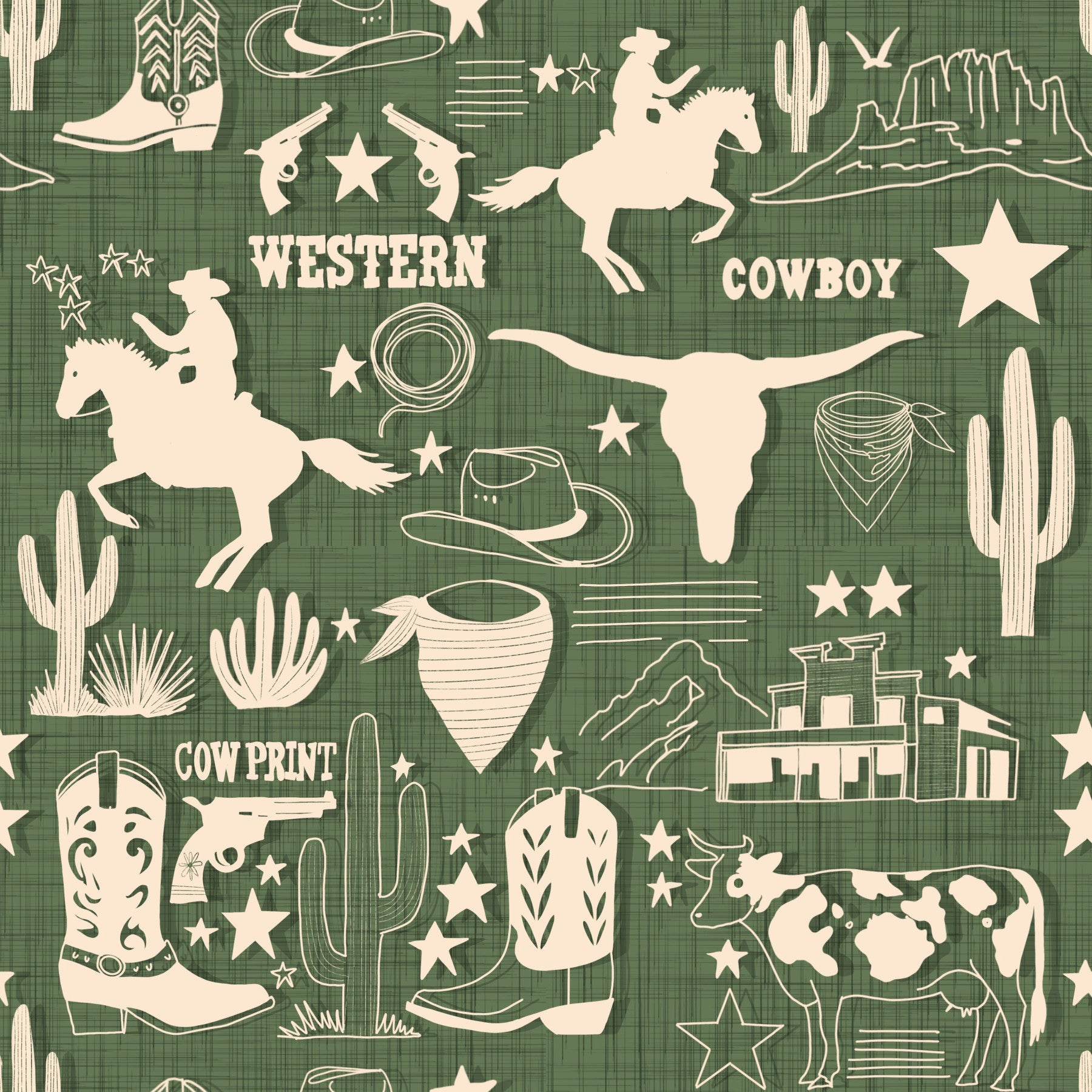 Wild West Sketch Wallpaper⁠ -3017184 in your room — zoomed