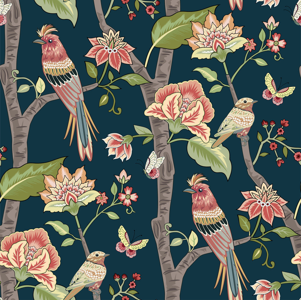 Botanical Birds Wallpaper⁠ -3076498 in your room