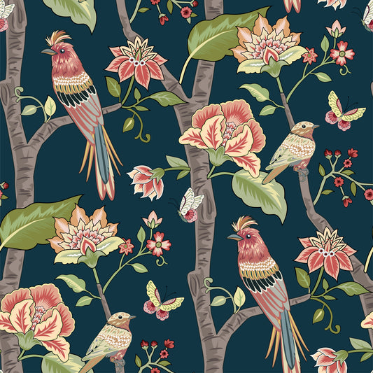 Botanical Birds Wallpaper⁠ -3076498