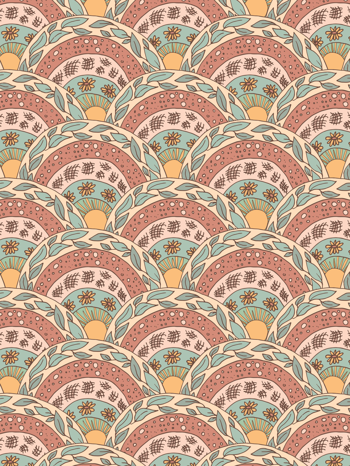 Boho Sunburst Bloom Wallpaper⁠ -3245540 in your room