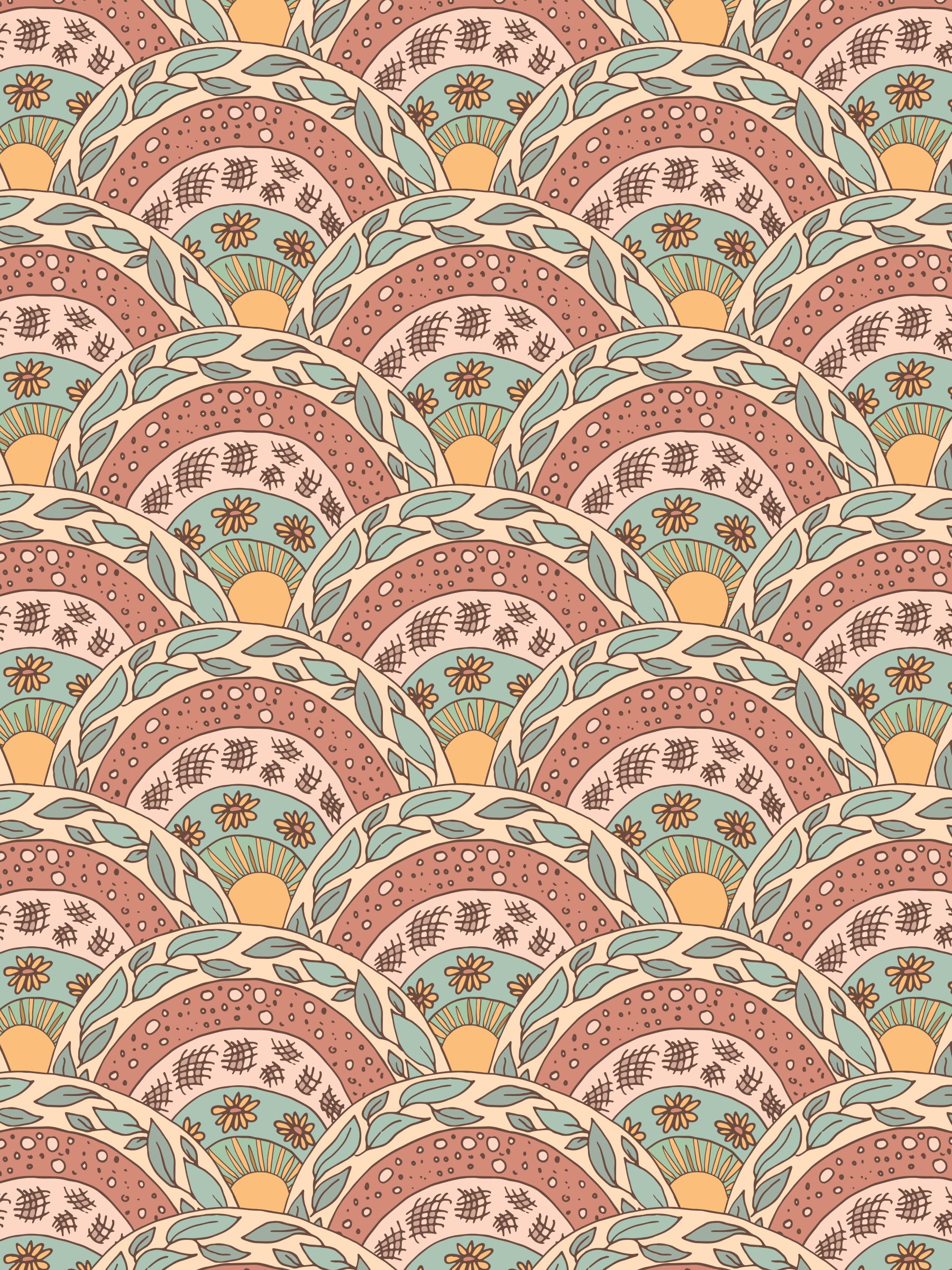 Boho Sunburst Bloom Wallpaper⁠ -3245540