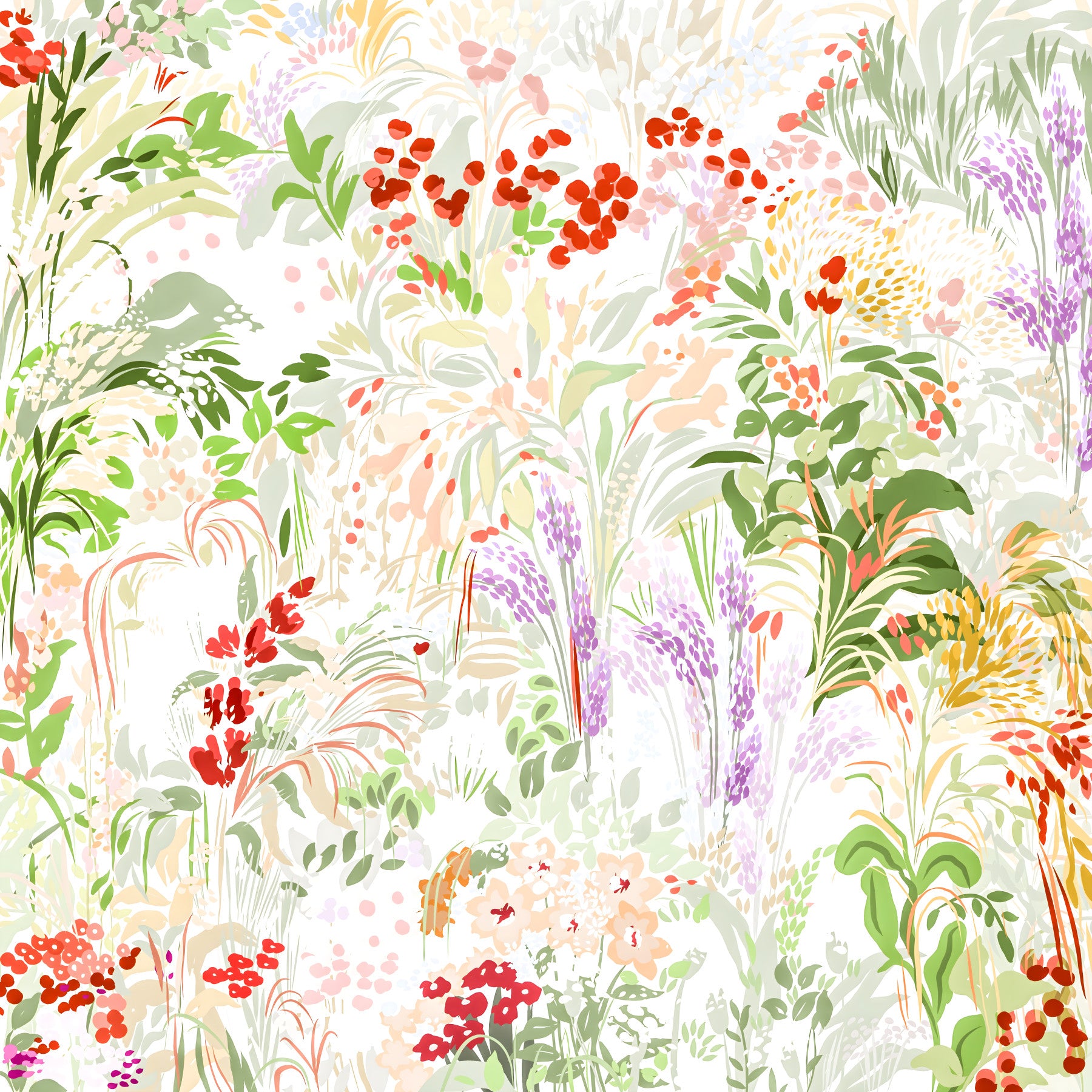 Painterly Meadow Wall Mural