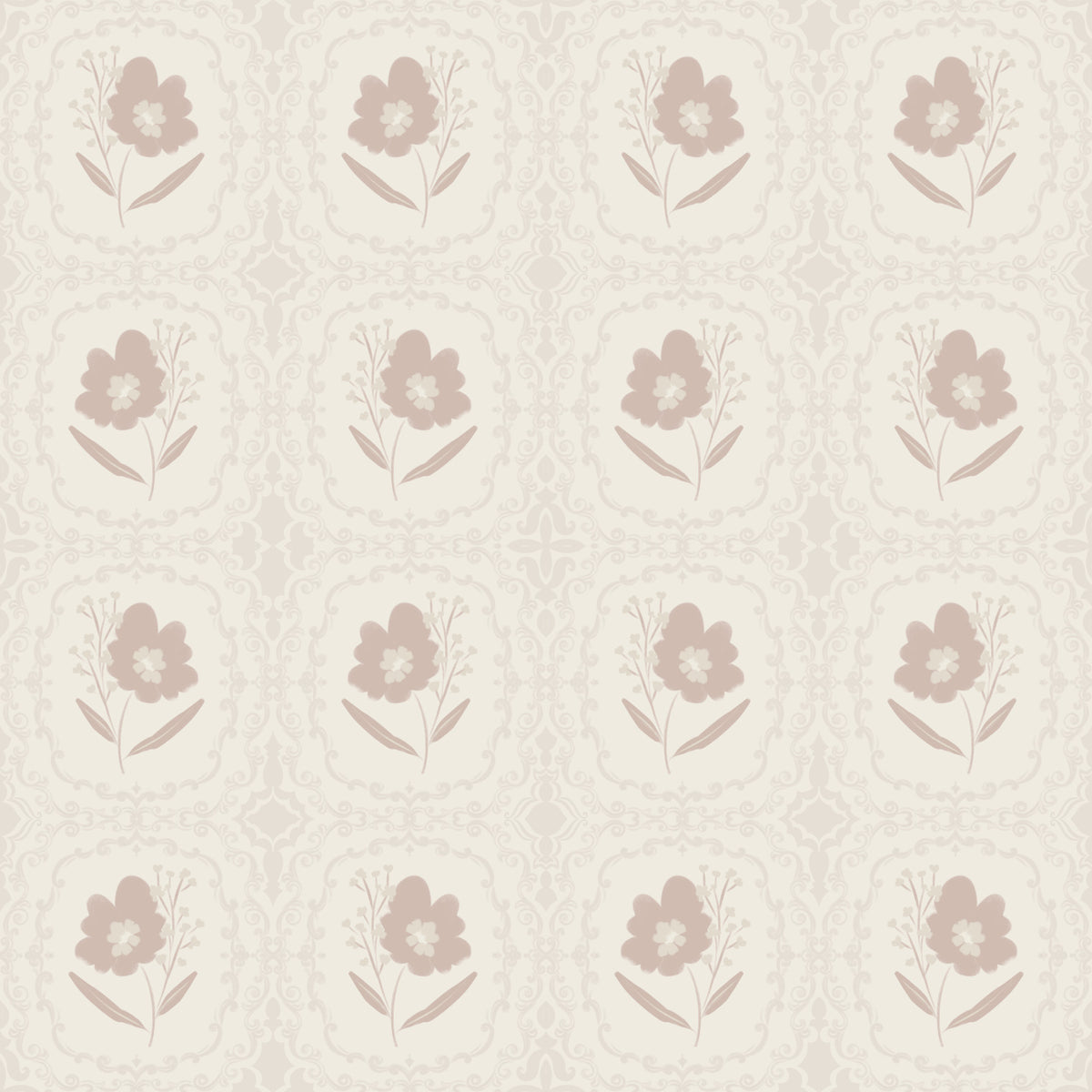 Subtle Floral Serenity Wallpaper⁠ in your room