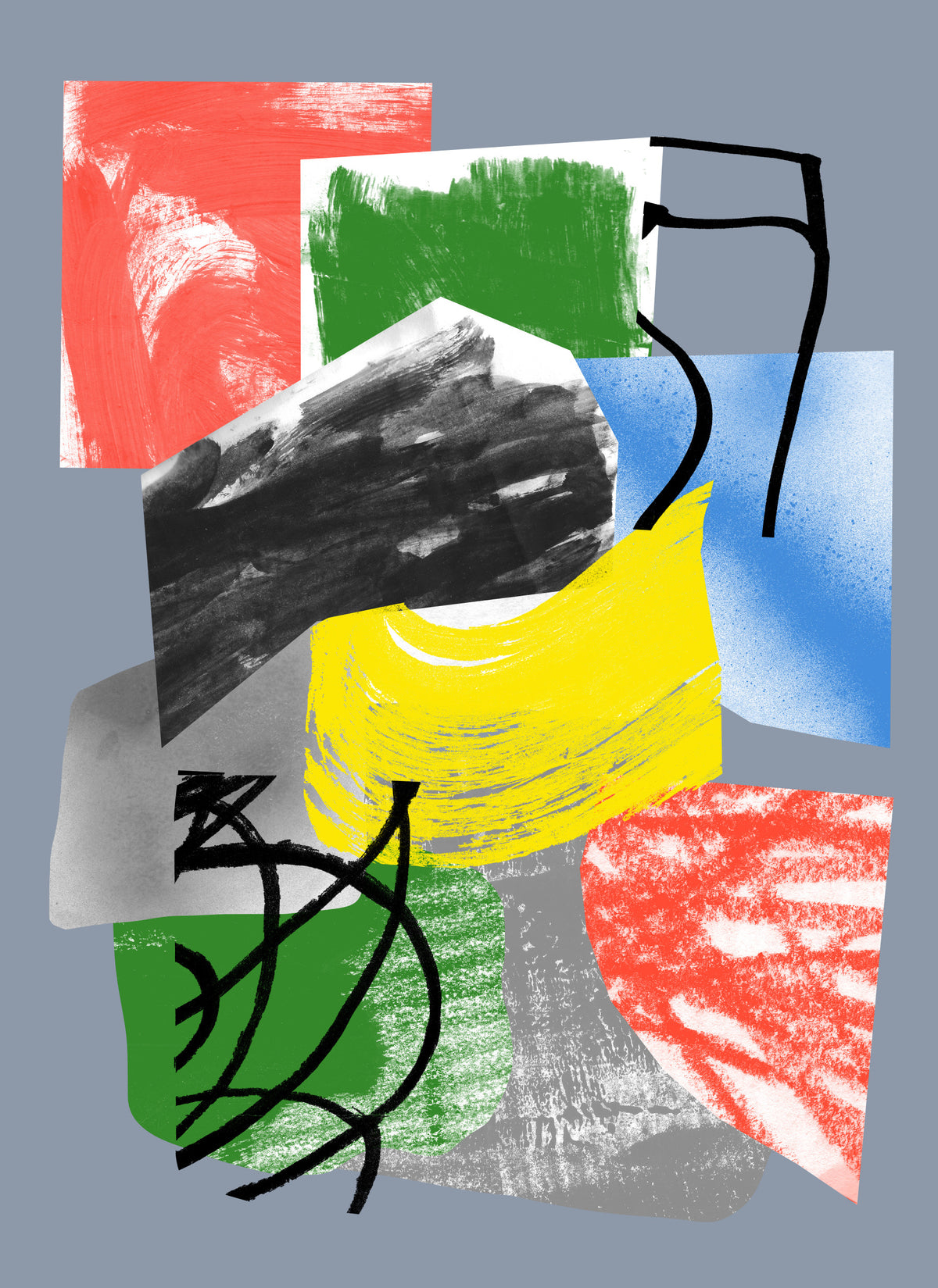 Red blue green yellow Wall Mural