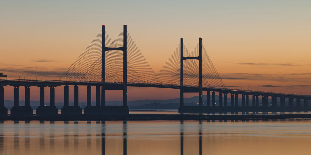 Severn Bridge at Dusk Wall Mural in your room — zoomed