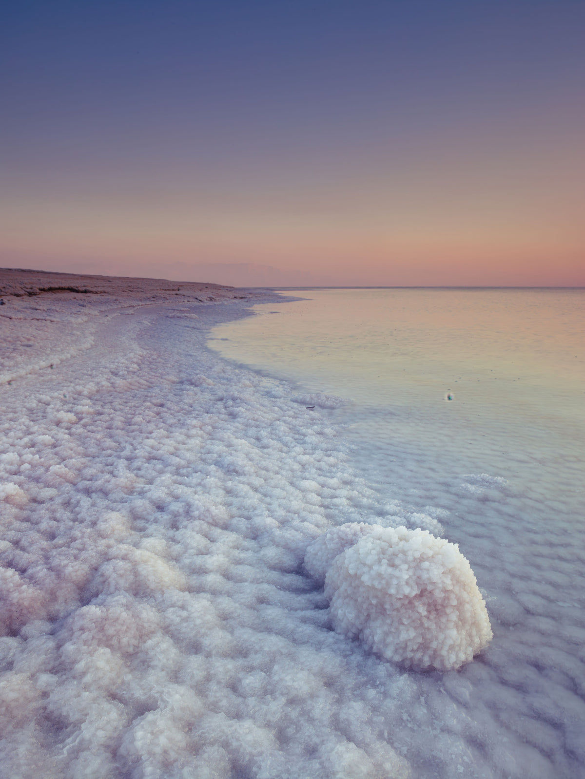Ethereal Dead Sea Coastline Wall Mural in your room
