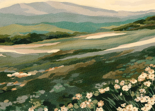 Floral Meadow Vista Wall Mural