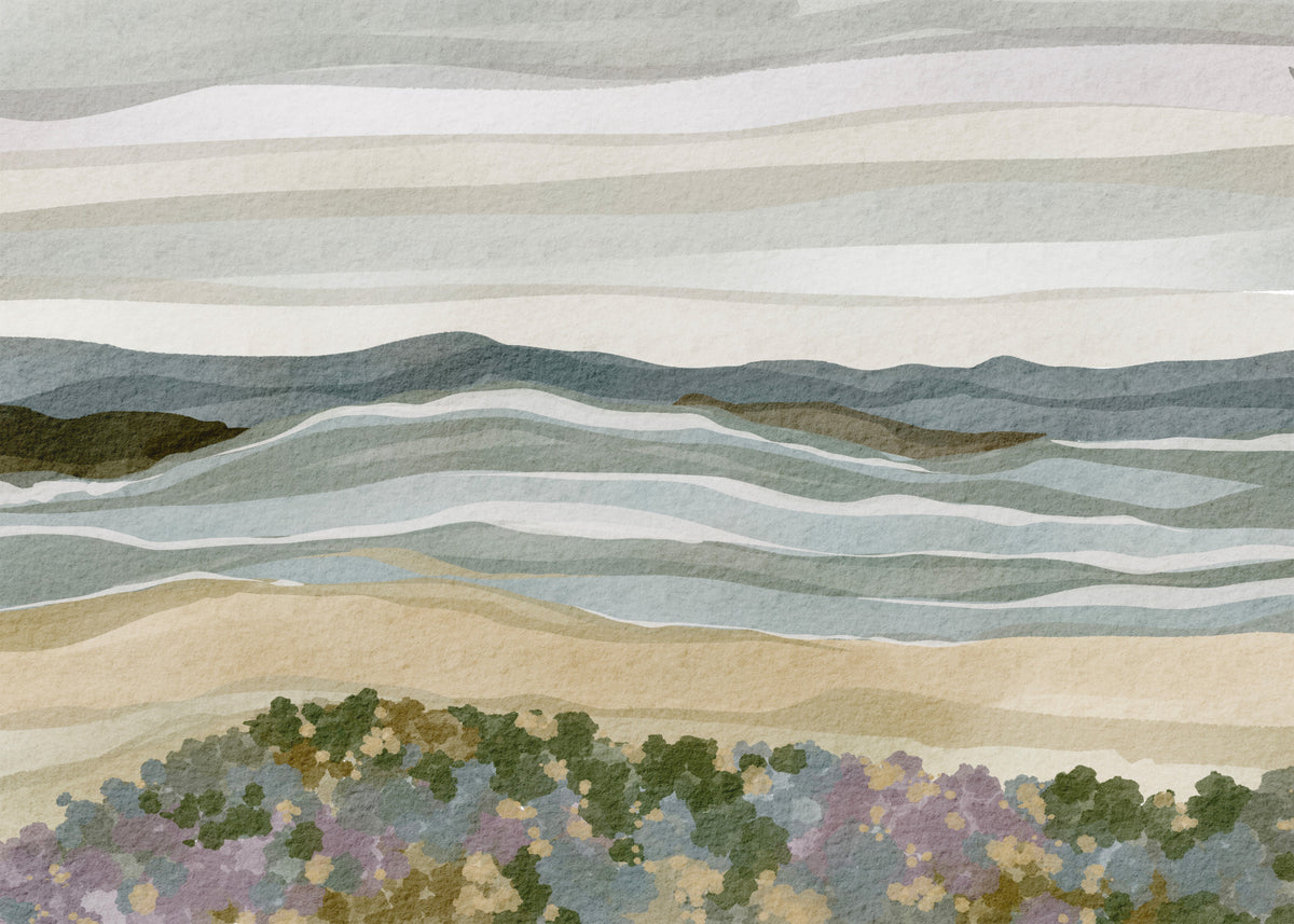 Coastal Serenity Wall Mural in your room — zoomed