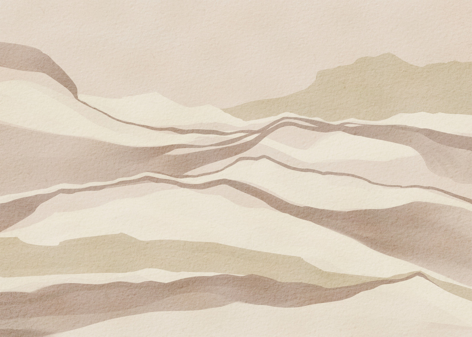 Neutral Desertscape Wall Mural