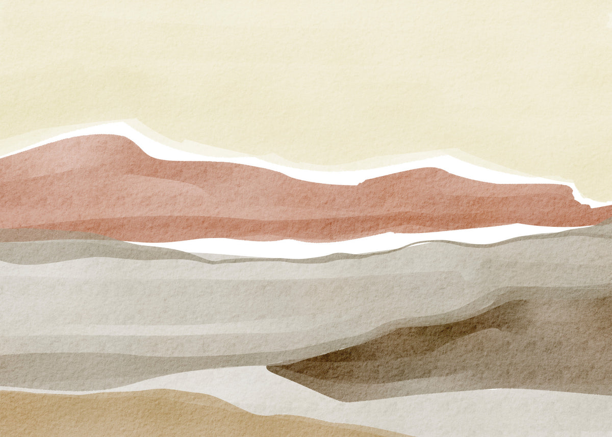 Muted Desert Vista Wall Mural