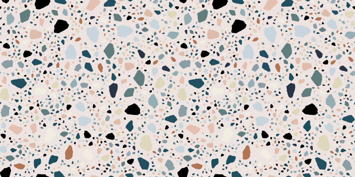 vibrant multicolour terrazzo wallpaper in your room