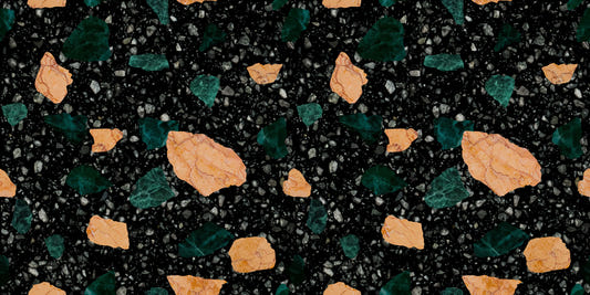 Midnight Stone Terrazzo Wallpaper