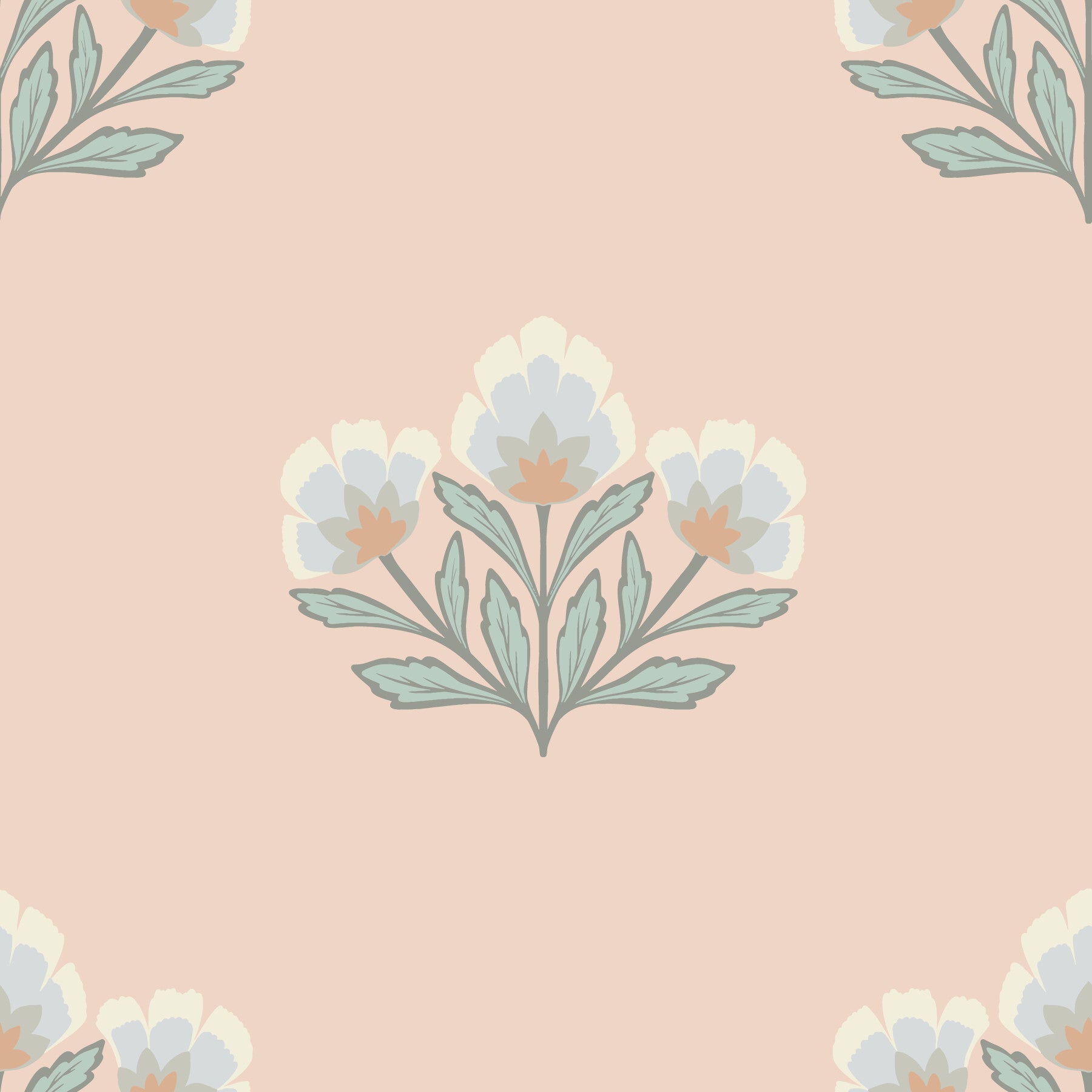 Vintage Bloom Repeat Wallpaper⁠