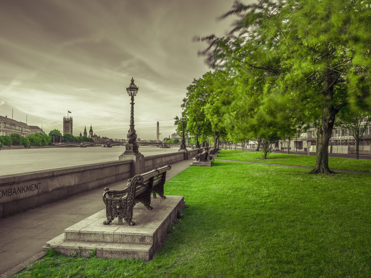 Restful Moments by the Thames Wall Mural in your room