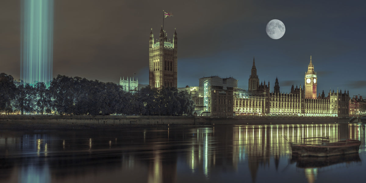 Spectra lights with Westminster Abby Wall Mural in your room