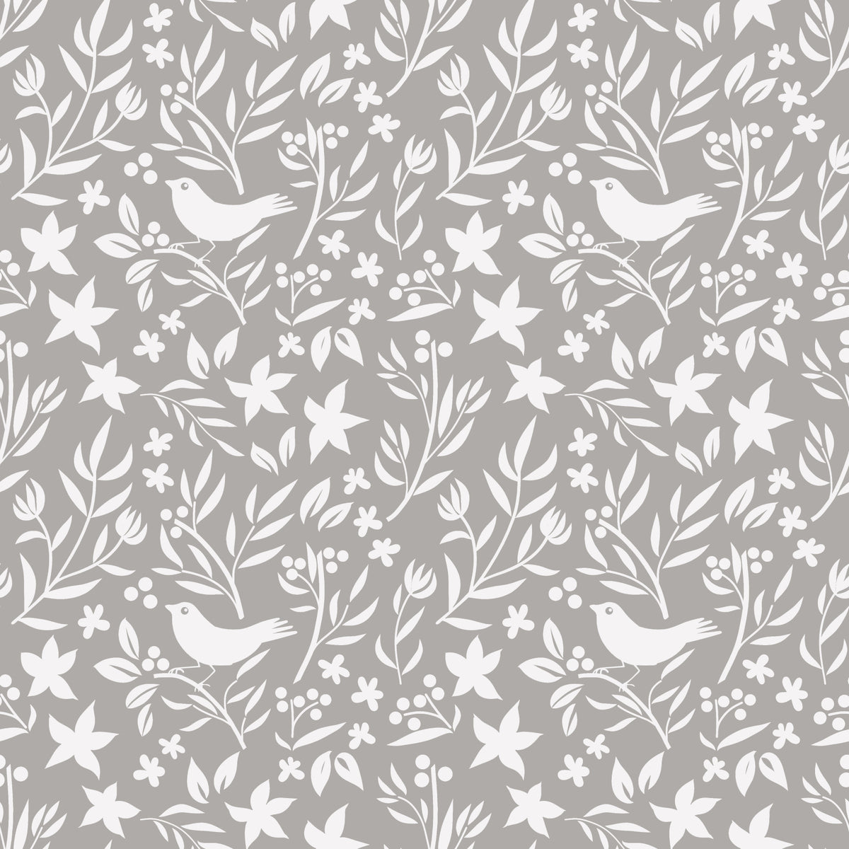Scandinavian Folk Bird Botanical Theme Wallpaper⁠ in your room
