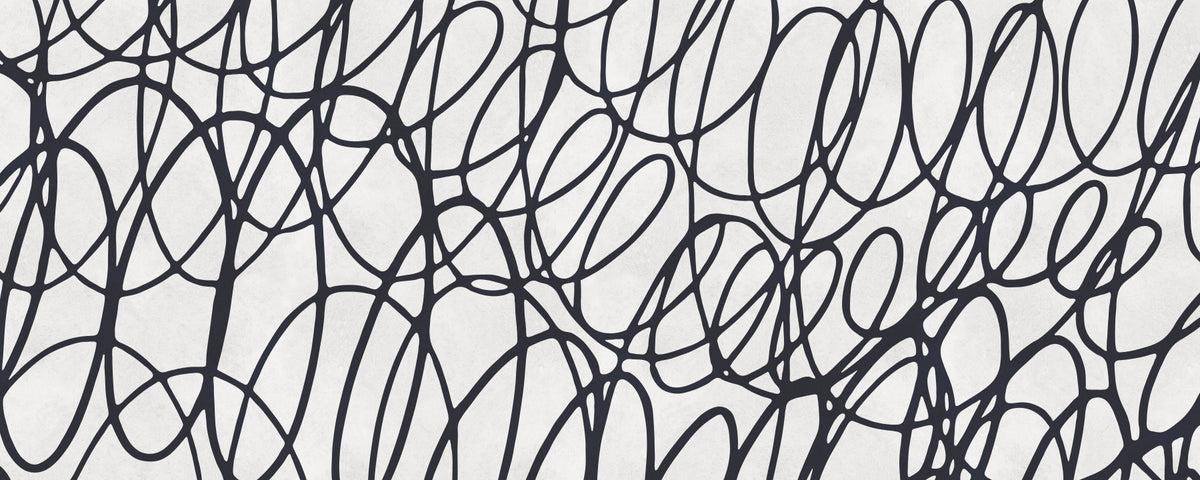 Loop Lines Wall Mural in your room — zoomed