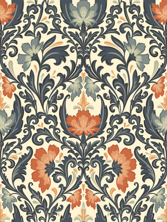 Timeless Floral Opulence Wallpaper⁠