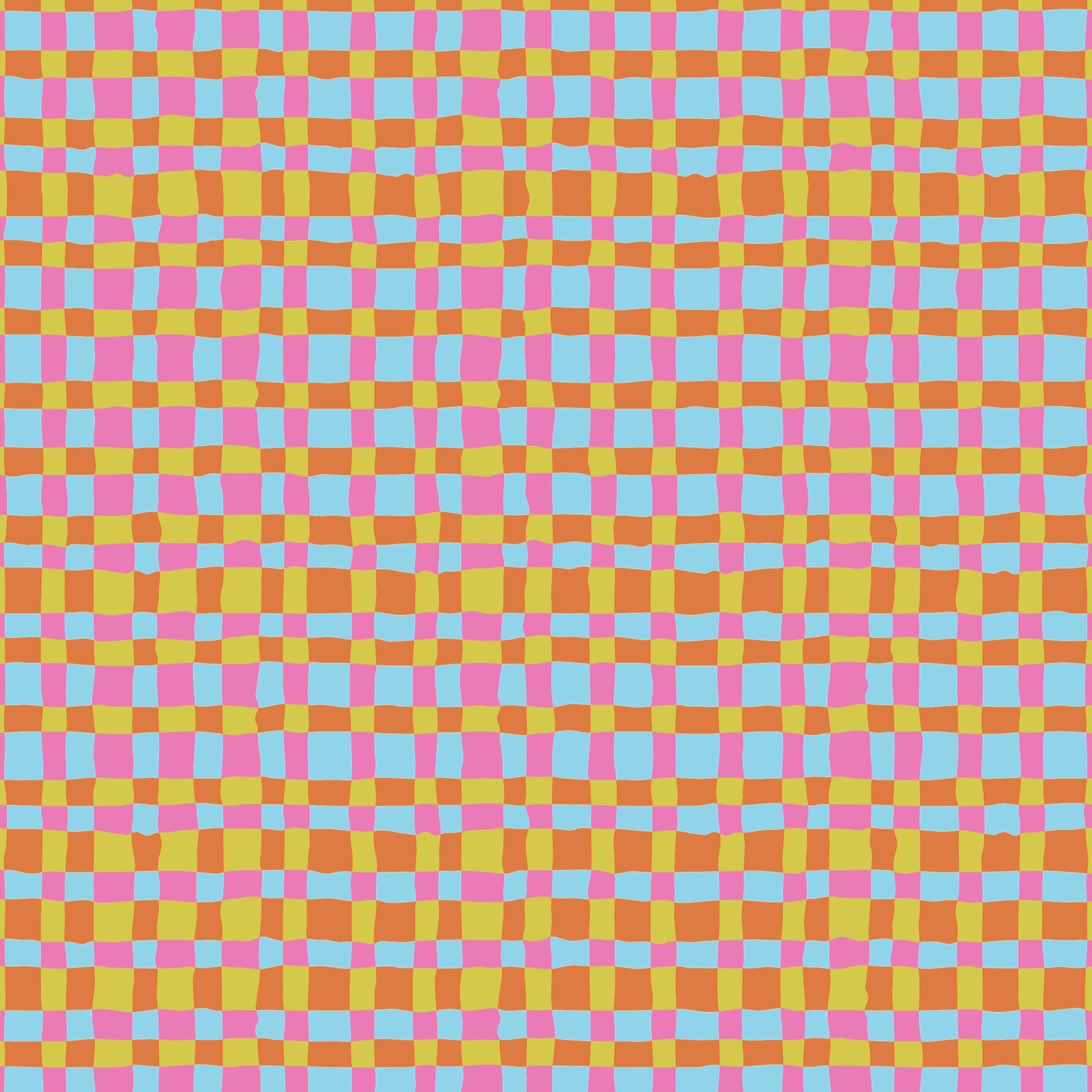 Vibrant Quilt Blocks Wall Mural in your room — zoomed