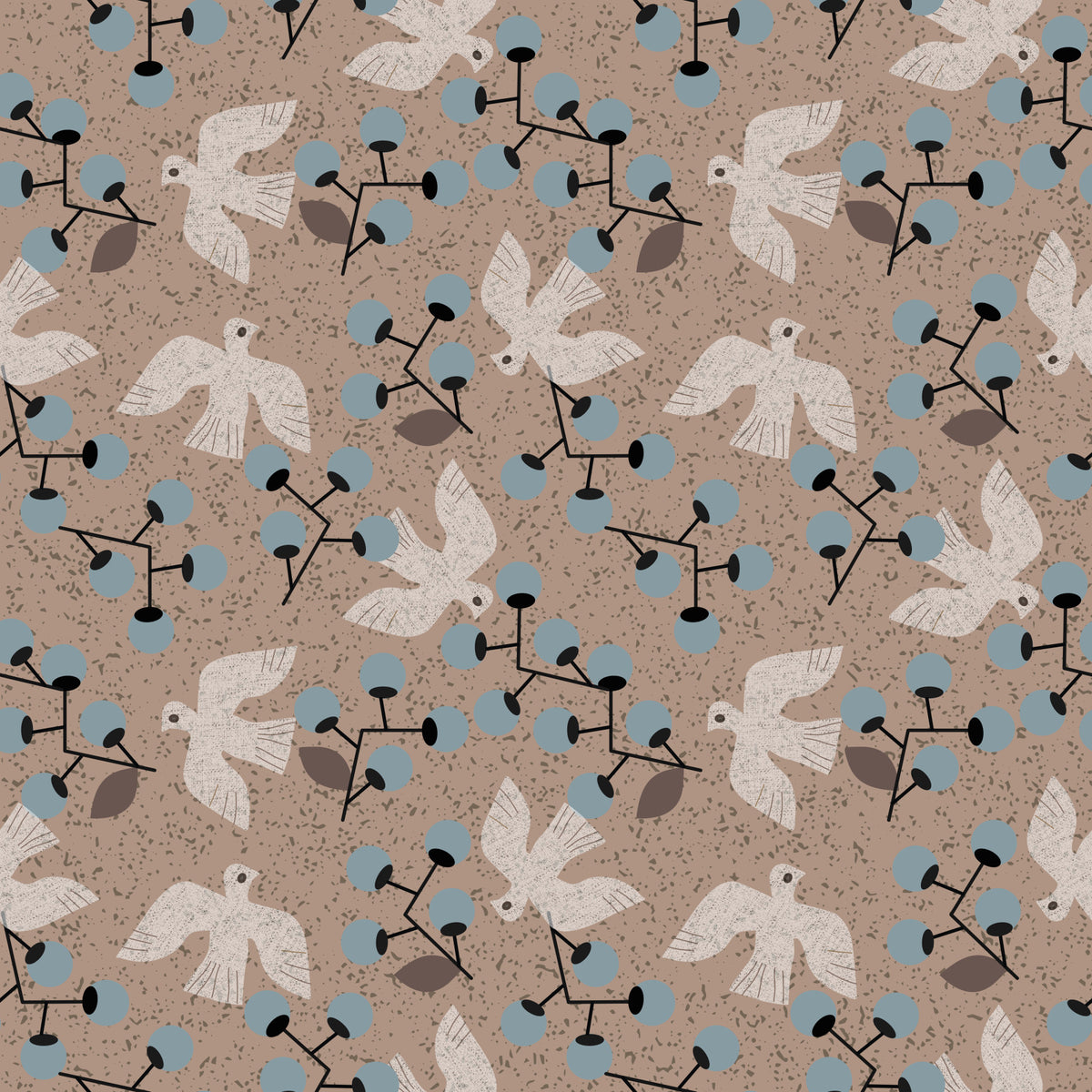 Dove & Berry Delight Wallpaper⁠ in your room