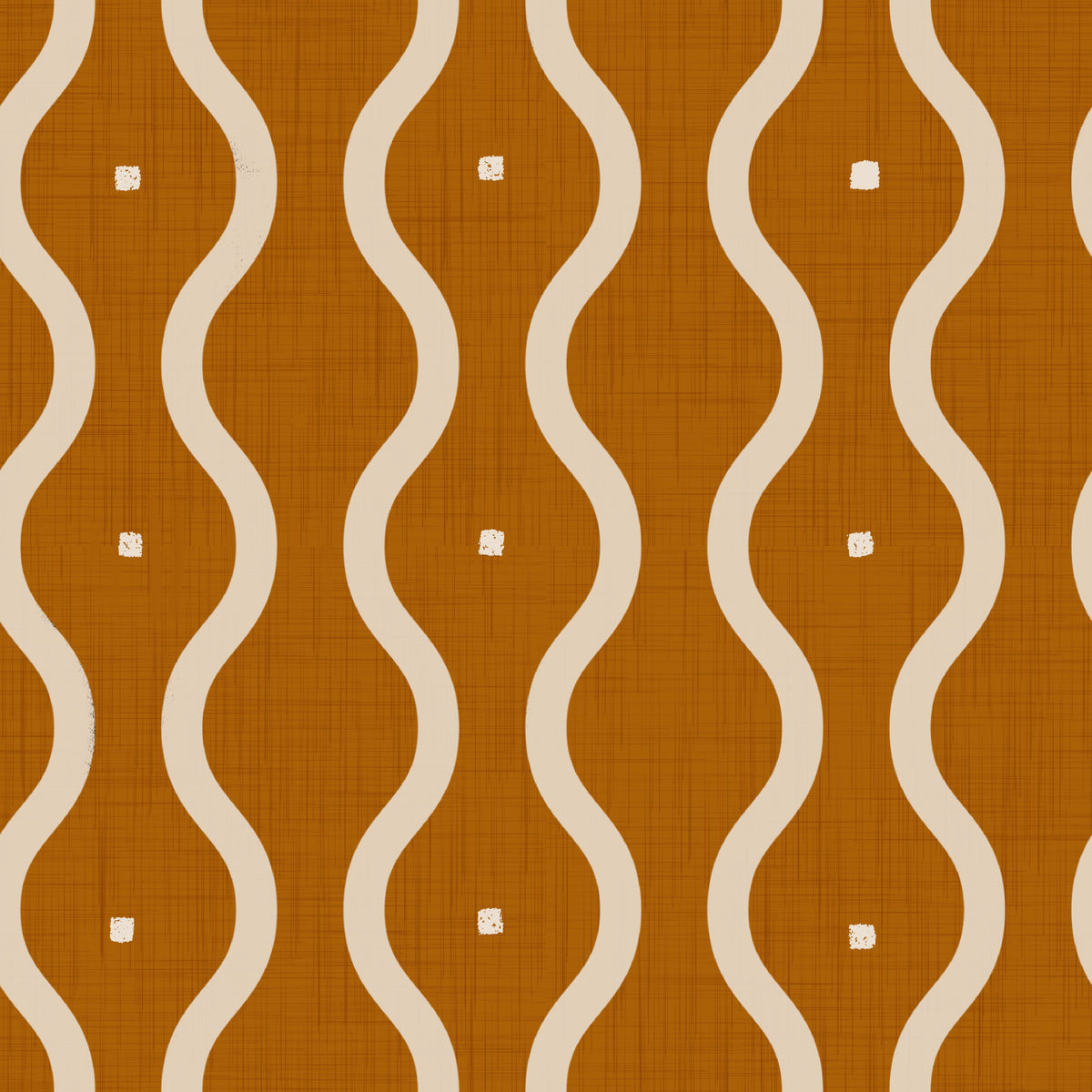 Retro Waves in Sienna Wallpaper⁠ in your room