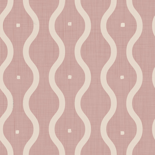 Retro Peach Waves Wallpaper⁠