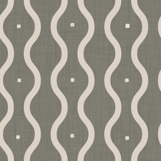 Retro Rhythm Taupe Wallpaper⁠