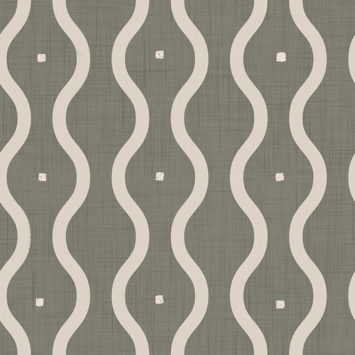 Retro Rhythm Taupe Wallpaper⁠ in your room — zoomed