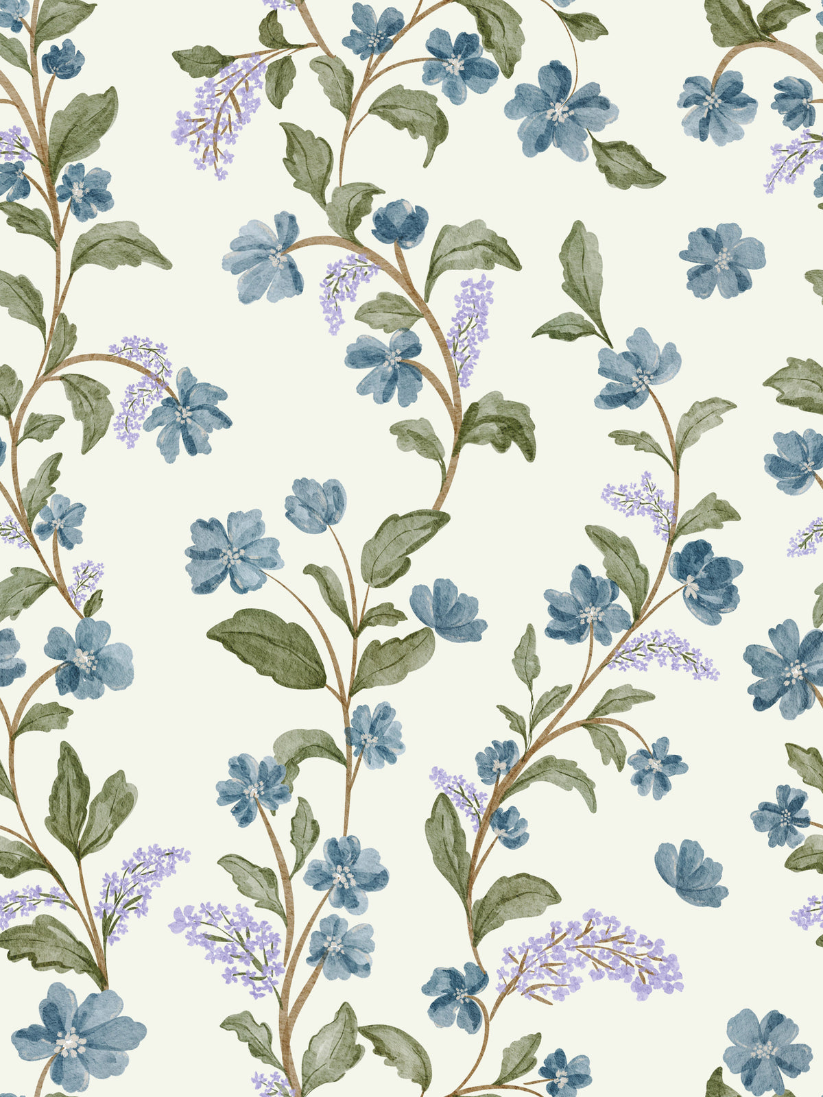 Azure Bloom Trail Wallpaper⁠ in your room
