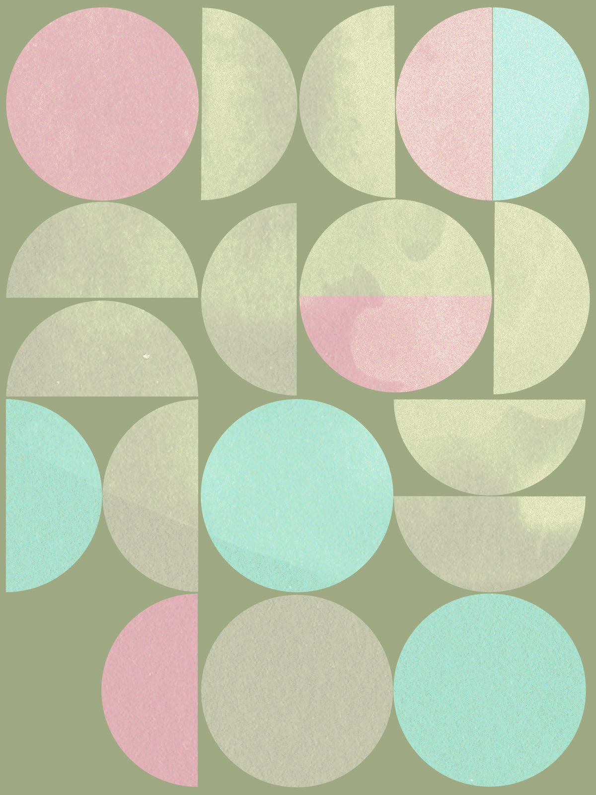 Quiet Geometry Wall Mural in your room — zoomed