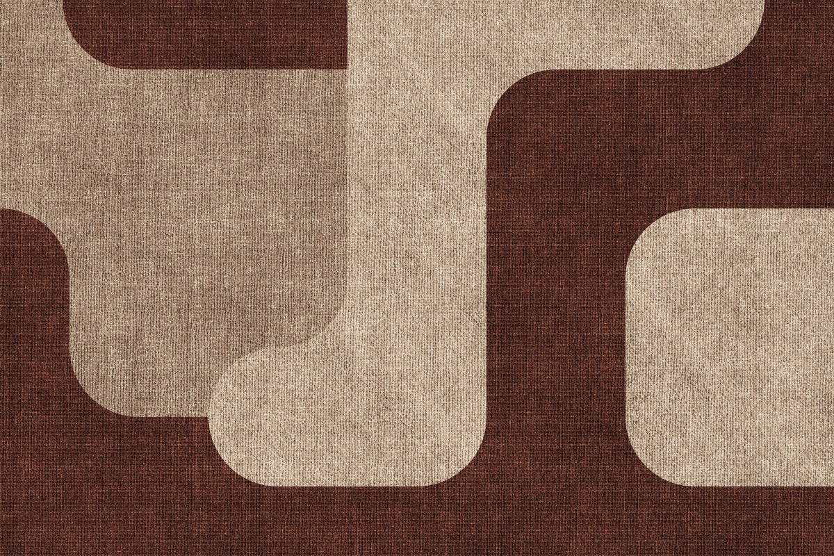 Mocha Curves Design Wall Mural in your room — zoomed