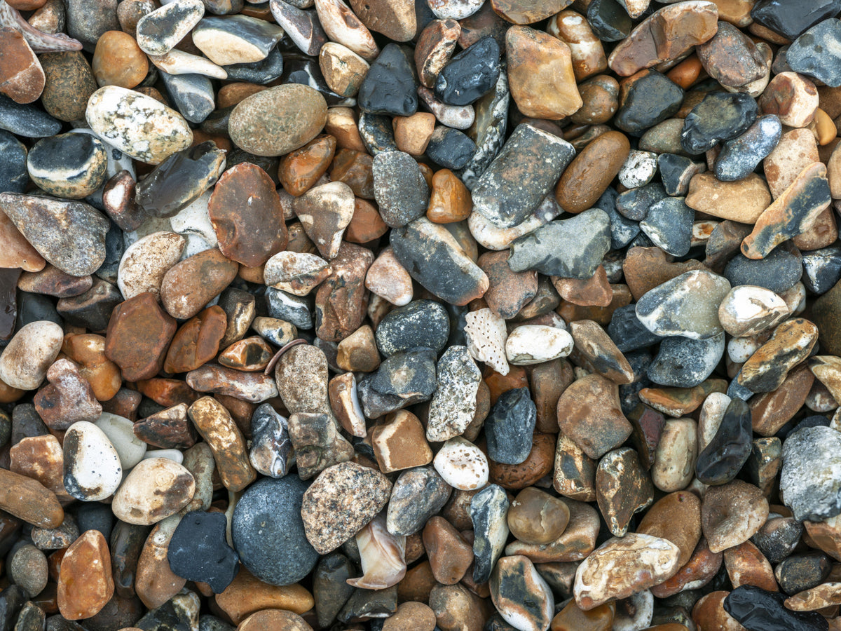 Beach Pebbles Wall Mural in your room — zoomed