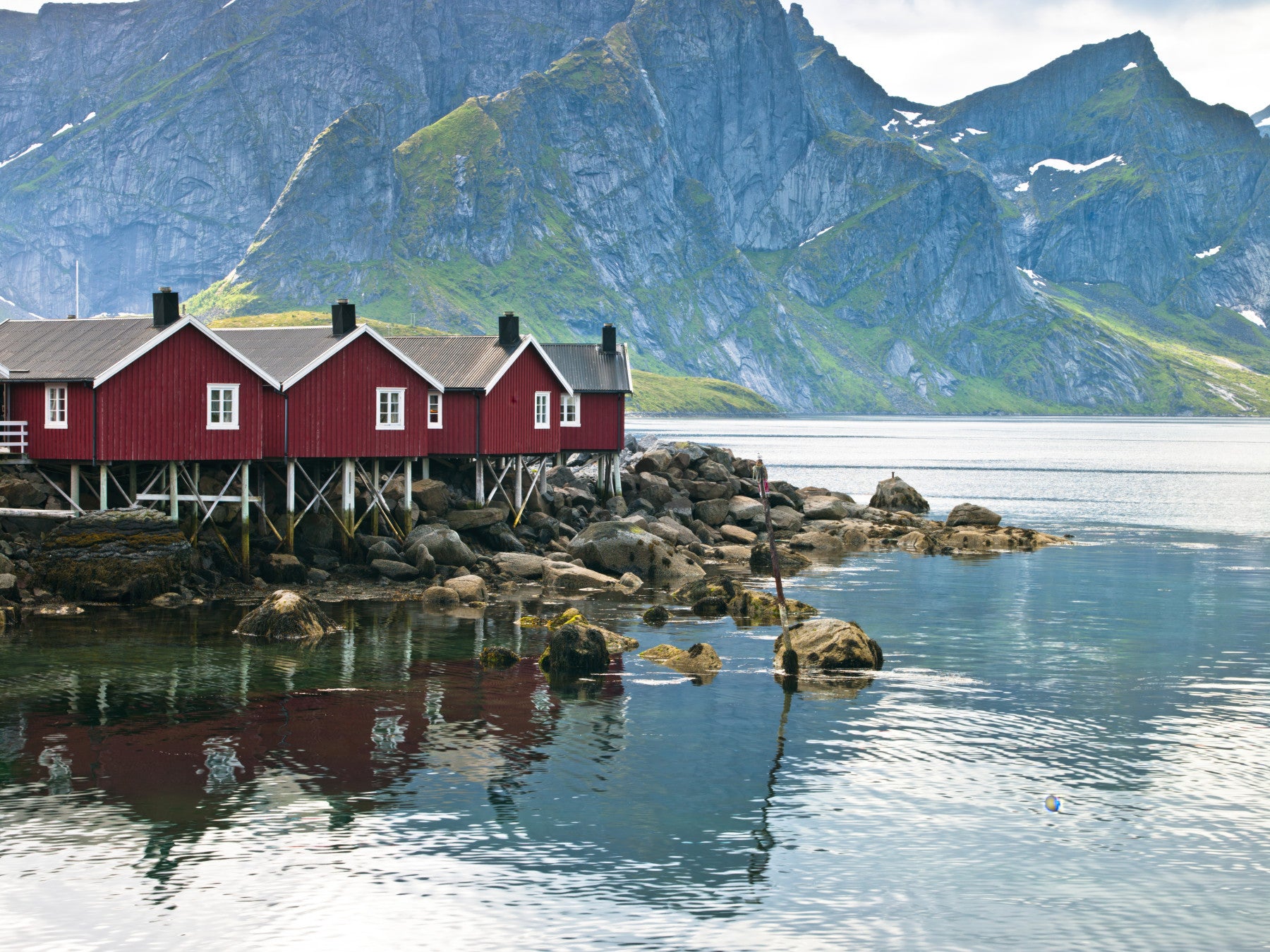 Picturesque Lofoten Wall Mural in your room — zoomed