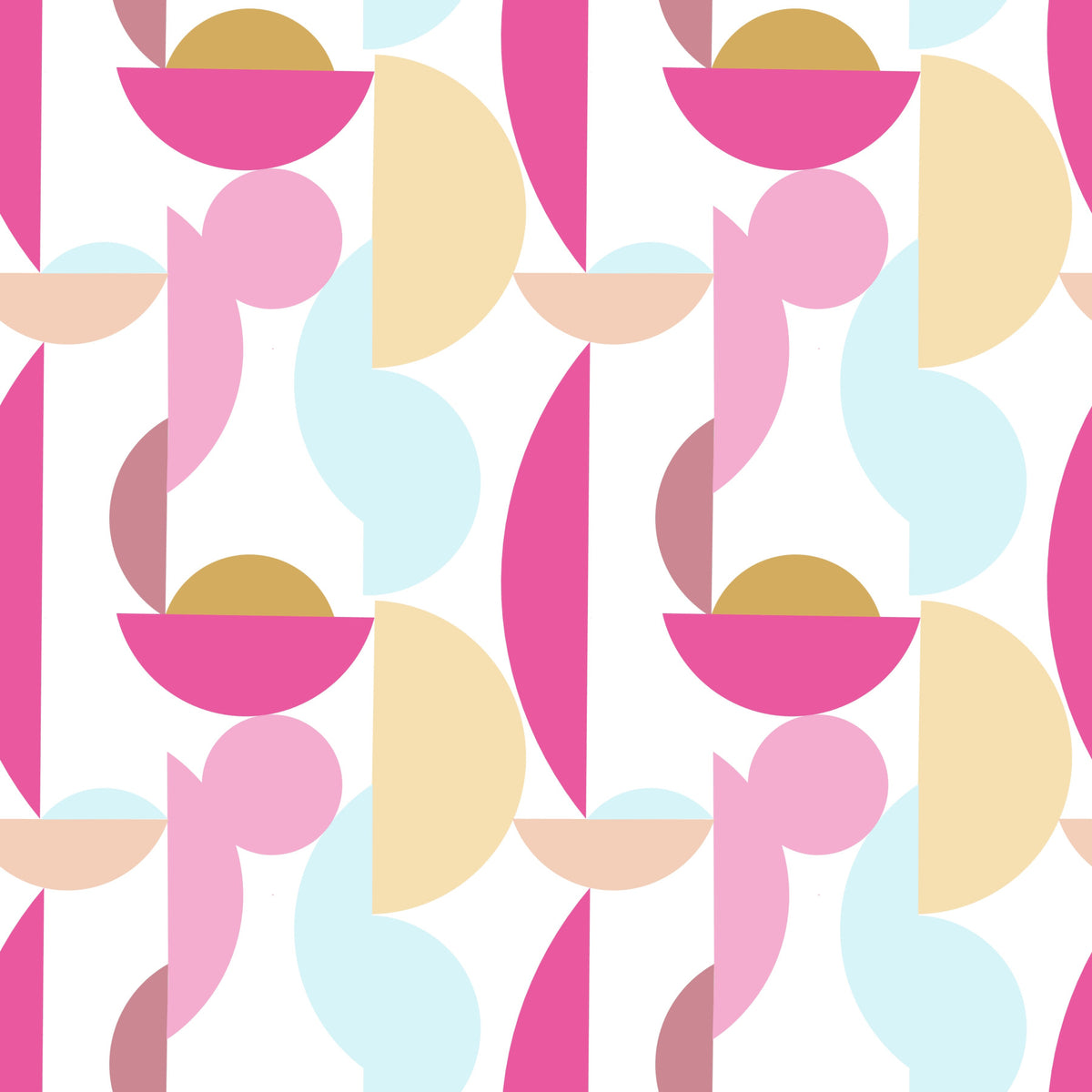 Retro Geo Blush Wallpaper⁠ in your room