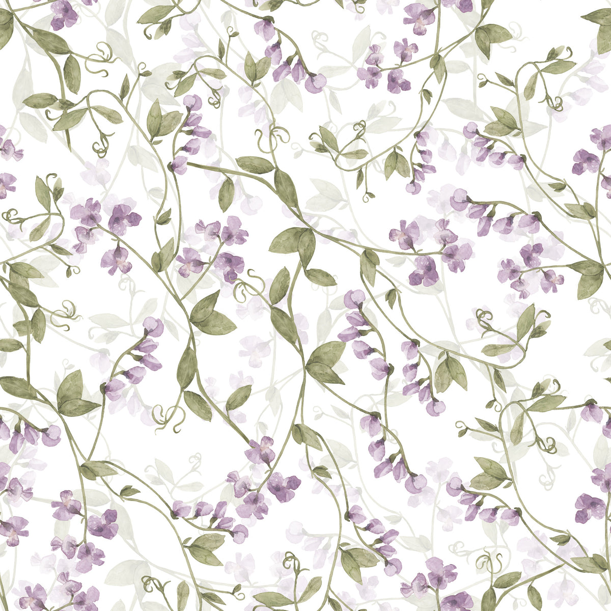 Lilac Vines Meadow Wallpaper⁠ in your room