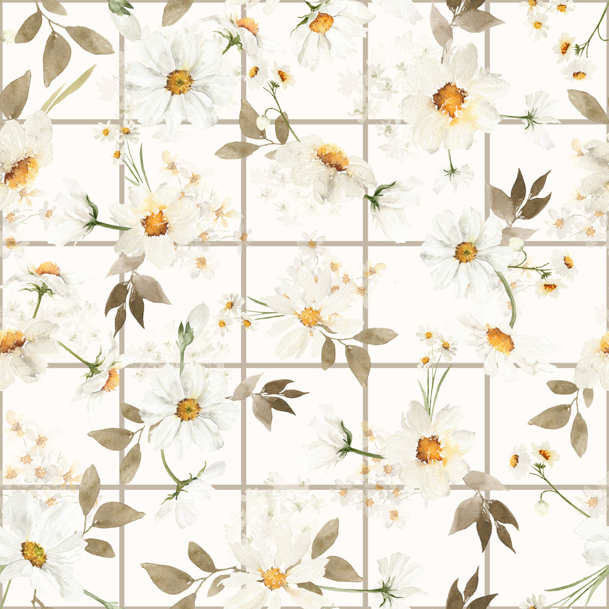 Daisy Window Panes Wallpaper⁠ in your room