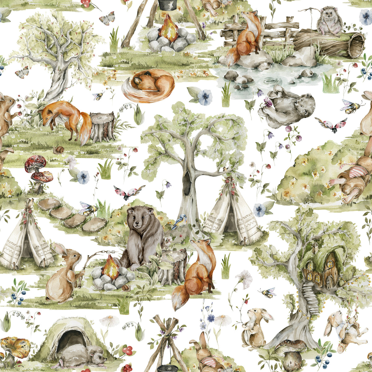 Woodland Wonders Wallpaper⁠ in your room