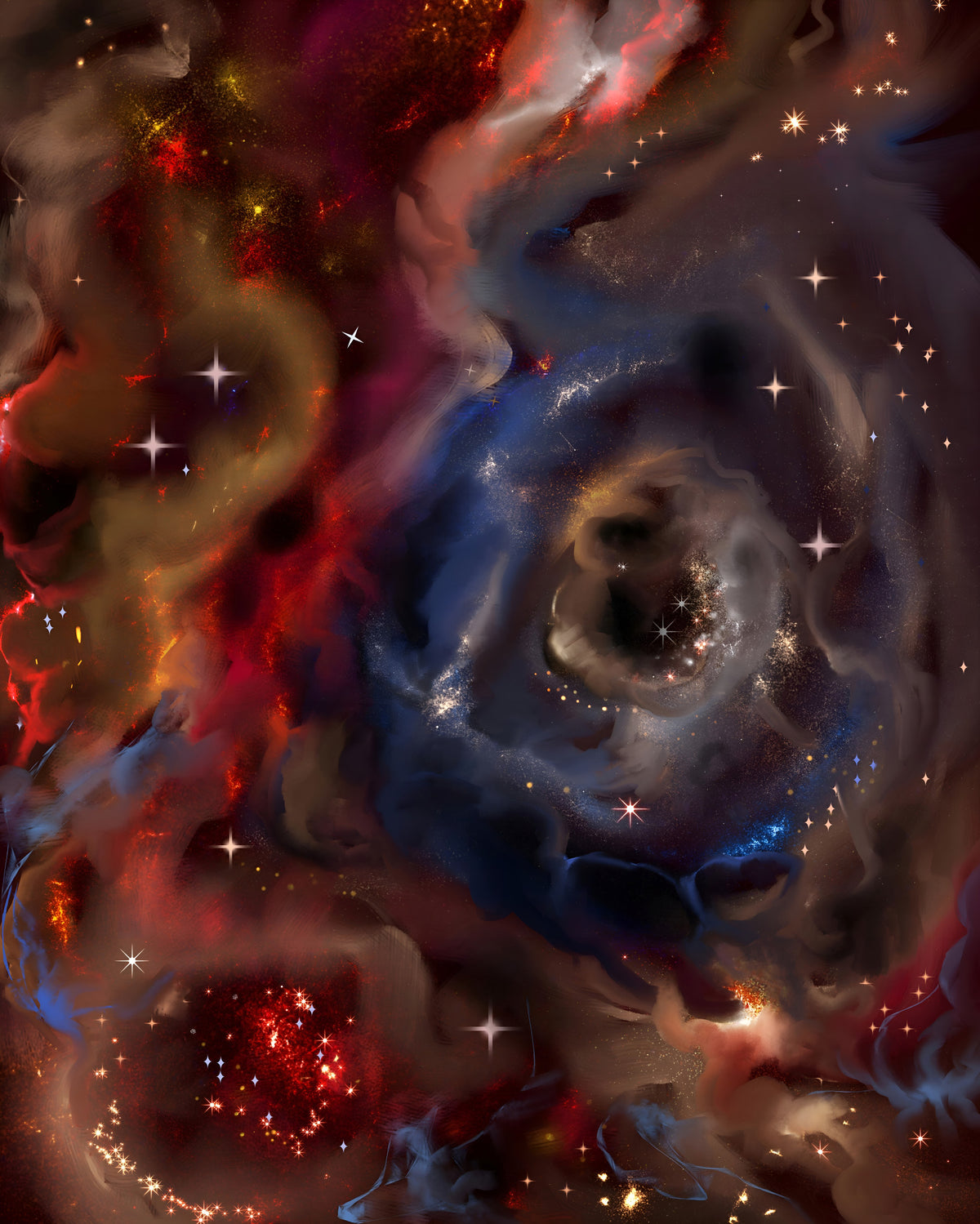 Nebulae Cascade Wall Mural in your room