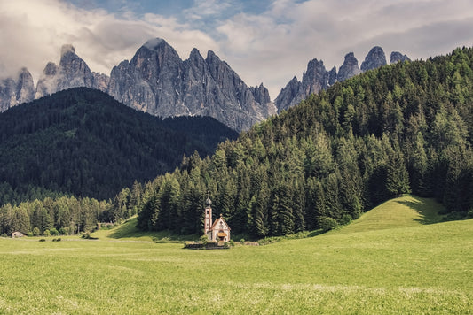 Alpine Chapel Vista Wall Mural
